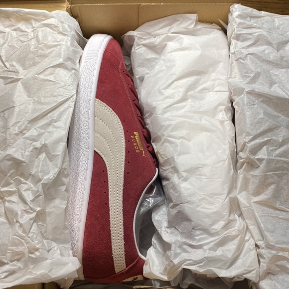 Puma Men’s Suede Classic XXI Sneaker Cabernet-Puma White Size 9 New - Picture 7 of 16
